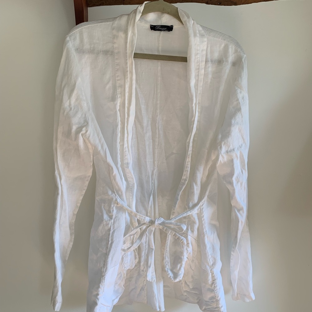 White linen blouse